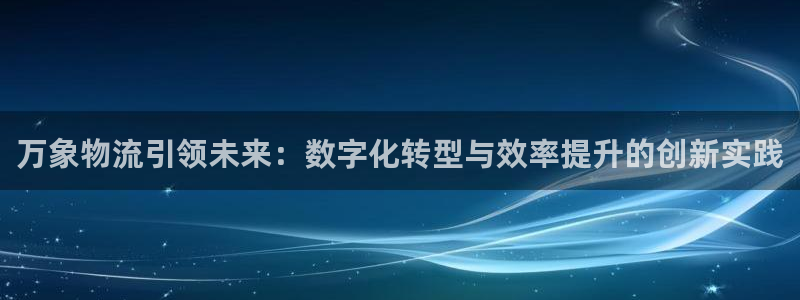 28圈注册步骤：万象物流引领未来：数